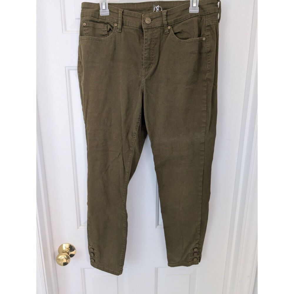 Olive Green High Waisted Ankle Jegging - New Directions - Size 10R